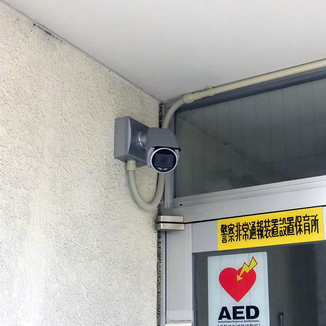 玄関の防犯カメラ設置工事完了