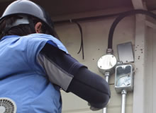 島田市の工場に防犯カメラ（IPカメラ）を設置工事