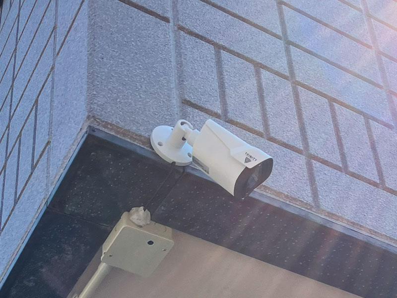 草津市の戸建て住宅に設置した防犯カメラ