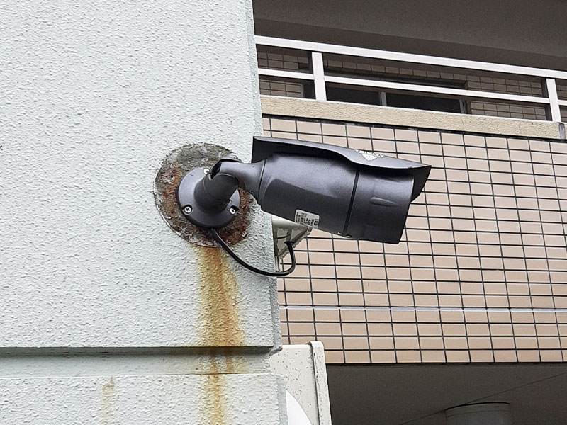 徳島市のマンションに設置した防犯カメラ