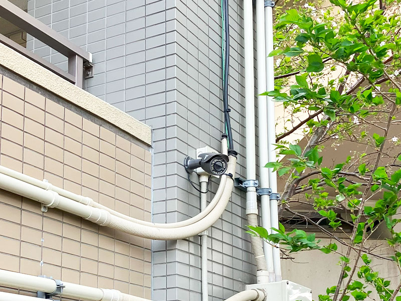 徳島市のマンションに設置した防犯カメラ