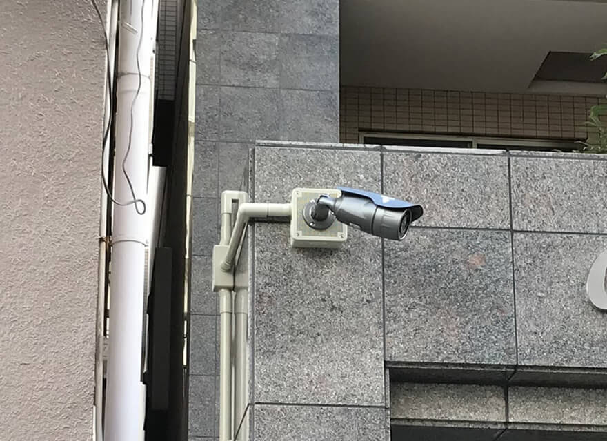 東京都中央区のマンションにレンタル防犯カメラ
