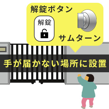 子どもが勝手に開けられない仕組み