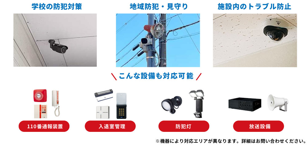 公共・官公庁のセキュリティ設備導入多数実績