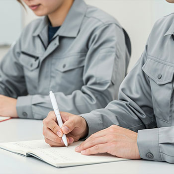 作業員の教育体制を強化する