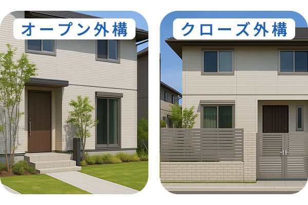 オープン外構とクローズ外構