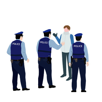 警察と盗難被害がないかの確認