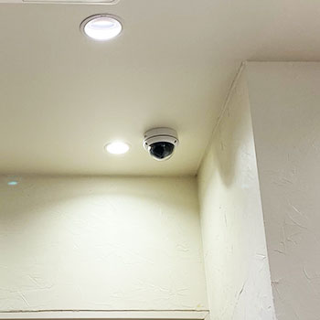飲食店に設置した防犯カメラ