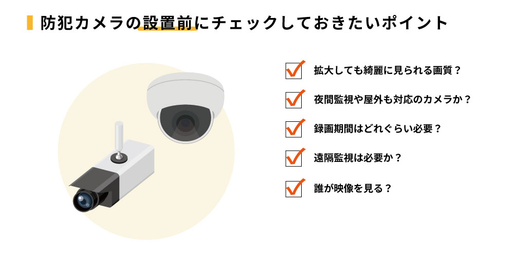 共用部分のトラブルを解決する防犯カメラのスペック