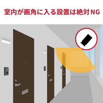 マンションの玄関付近にカメラを設置する時はプライバシーに注意