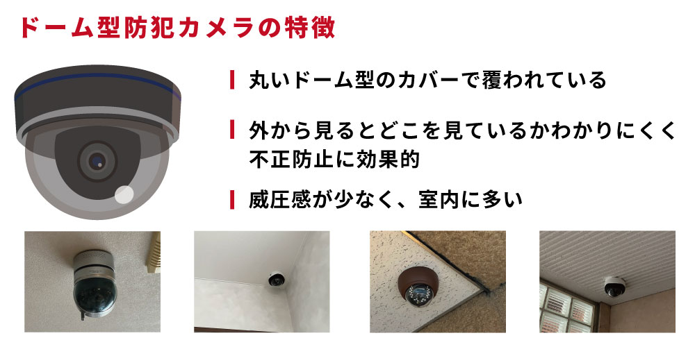 ドーム型防犯カメラの特徴