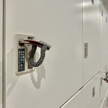 ロッカーや鍵付き収納の設置