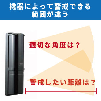 防犯センサーは誤作動がないよう角度や向きに気をつける