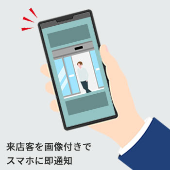 AIカメラが来店客をスマホに通知