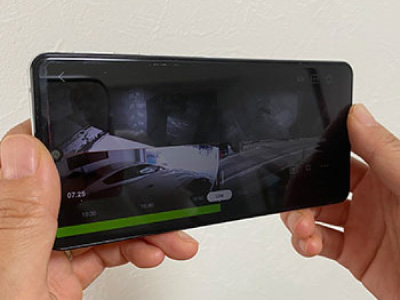 スマホで防犯カメラの映像を確認