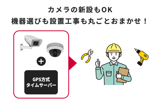 防犯カメラの新設と同時に導入