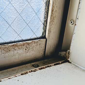 外気との温度差で結露が発生する